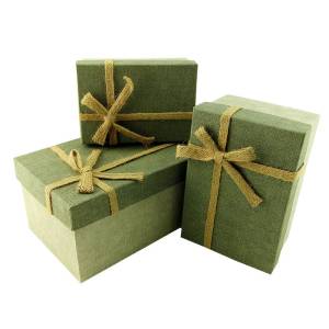 Коробка 13*19*9,5 см "Рустик" розовая с бантом