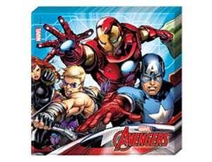 Салфетки бумажные "Мстители" 33 см 20 шт. 1502-2492