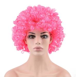 Парик "Кудряшки", ярко-розовый /6230910