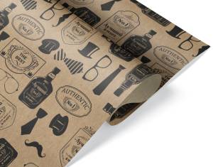 Крафт-бумага "Лучшему мужчине" 0,7*1м (10 листов) / 2050665/33773