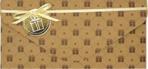 Конверт "3D Подарок" крафт / БКР-00008