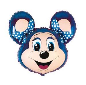 МИНИ Бабси Маус синяя с синими бантиками