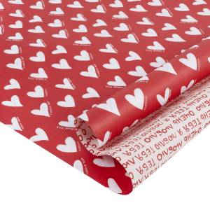 Уп. бумага "Влюбленные сердца" 0,7*1м (10 листов)/ 2050906