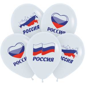 Триколор Россия 12" Белый , пастель (Колумбия)