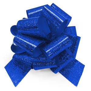Бант голография Синий 21 см / 6231056
