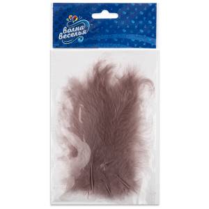 Набор перьев (ретро какао) 12-15 см, 30 шт. / 6015545