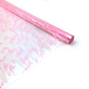 Пленка прозраяная Письмо СВ-РОЗОВЫЙ 70 см*7,5 м./1129-70