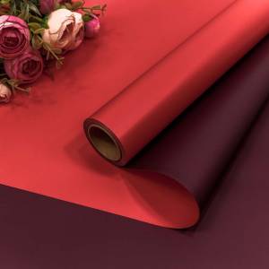 Пленка матовая Красный/Баклажановый 0,58*10 м. / 1304/26