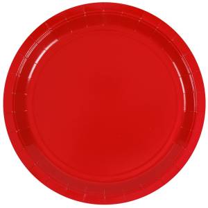 Тарелка красная 23 см. 6 шт. 1502-6066