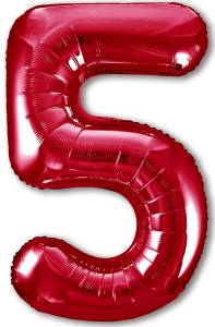 Цифра 5 - 40" Slim Красный (Россия) / 756317/1207-5016