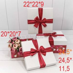 Коробка Квадрат 24,5*24,5*11,5 "Круги"