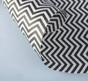 Крафт-бумага двустронняя ЗИГЗАГ "черный на белом" 50 см*10 м./25450