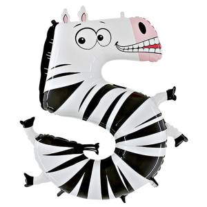 Цифра "5" Зебра 16"/ Китай