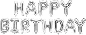 Набор шаров-букв мини Happy Birthday серебро 16"/ 17373V