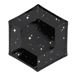 Тарелка Black&Gold Искры 20 см. 6шт./1502-5117