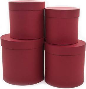 Коробка "Цилиндр Вишневый" 20*20*20 см 