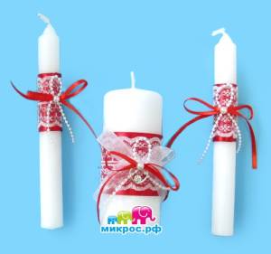 Свеча "Домашний очаг" Красный / М00802