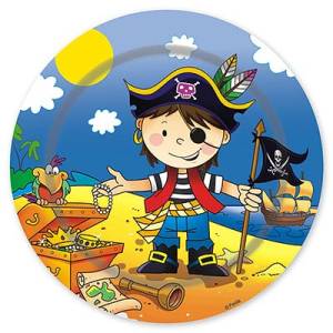 Тарелка "Маленький пират" 23 см. 6 шт.
