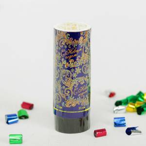 Хлопушка "С Новым Годом" узоры 11 см. (конфетти+серпантин) 1076007