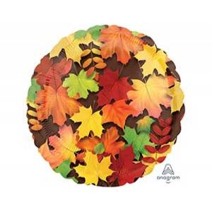 Шар 18" Листья осенние (Анаграм) / 1202-3016