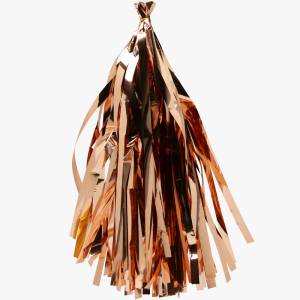 Помпон кисточка 35 см. (розовое золото фольга) 12 листов/ 521147