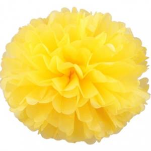 Помпон из бумаги 45 см (желтый)