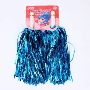 Помпон синий фольга (2шт) /7550819