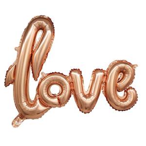 Надпись "LOVE" розовое золото 39"/Китай
