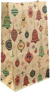 Пакет Крафт "Новогодние игрушки"  27*21*7/10405-71-НГ