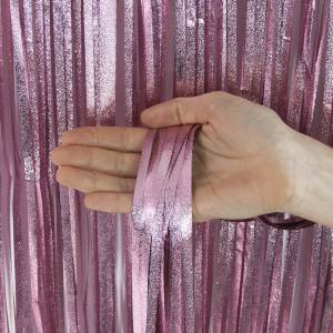 Занавес "Дождик" Розовый 100*200 см. (Китай) 6014428