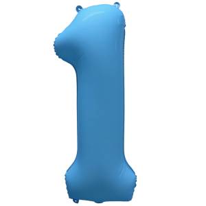 40" Цифра "1" Неон Blue / Китай 1207-6133
