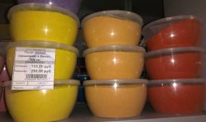 Песок цветной окрашенный в банках, 500 гр.