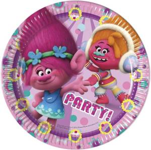 Тарелки "Тролли" 23 см 8 шт