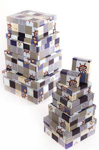 Коробка 15*13*6,5 см "Морской стиль" 