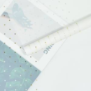 Пленка матовая "Любовный узор" белая с золотыми сердцами 57 см*10 м. / УТ-88050309