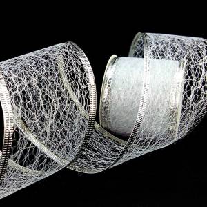 Лента армированная с бортом Сетка Белая / 6,3мм*900 см