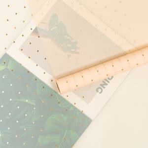 Пленка матовая "Любовный узор" персиковая 57 см*10 м. / УТ-88050311