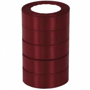 Лента атлас бургундский 25мм*22,85м/ 4886611