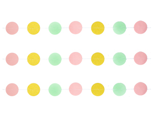 Гирлянда на нитке Круги Сорбет блеск 2,2м /1404-0523