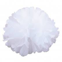 Помпон из бумаги 40 см (белый)