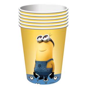 Стаканы бумажные "Миньоны" 210 мл, 6 шт
