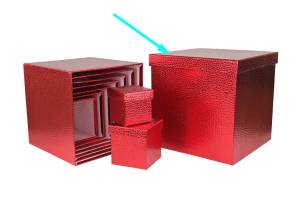 Коробка Текстура кожи красная 26*26*26