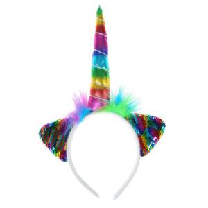 Карнавал ободок "Единорог" с пайетками / 3521456