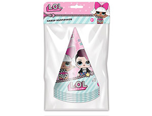 Колпак "Кукла ЛОЛ розовый" / 6 шт