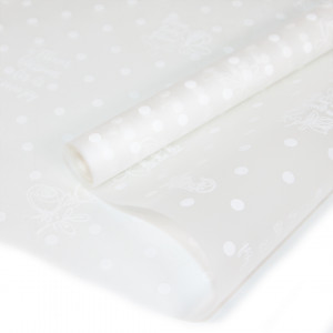 Пленка матовая Flower blossons, белая  0,7*10  м./19183/1