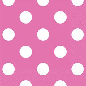 Салфетка  "Горошек" 25 см. 16 шт.