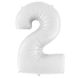 Цифра "2" - белая/ Flexmetal