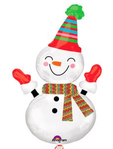 Новый год Снеговик забавный