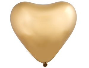 Э 12" Сердце Хром Сатин Gold / 1105-0372