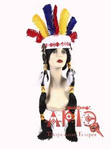 Диадема "Индеец" цветная 8,5*30